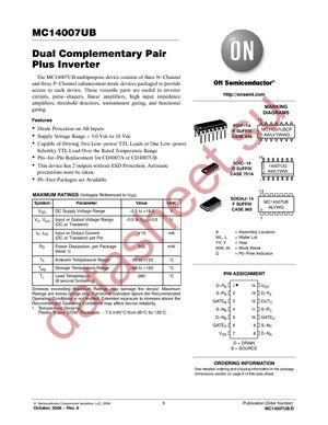 MC14007UBDR2 datasheet  